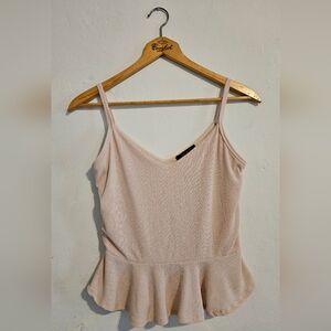 21 Saints Women’s Peplum Cami Top - Cream